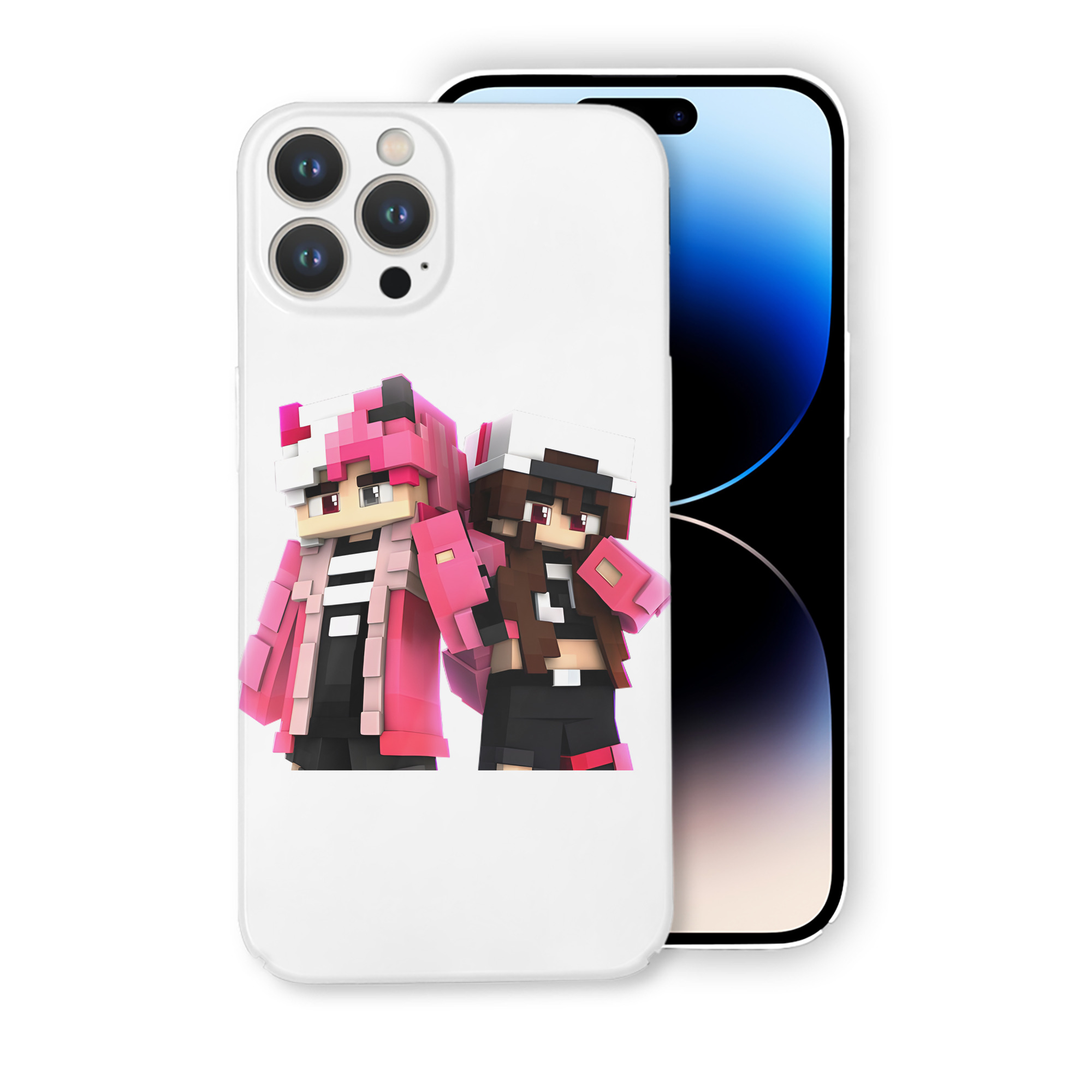 （画像用） マインクラフト ブロックの世界 Minecraft MC Block world 【iPhone 14シリーズ対応】ハードケース